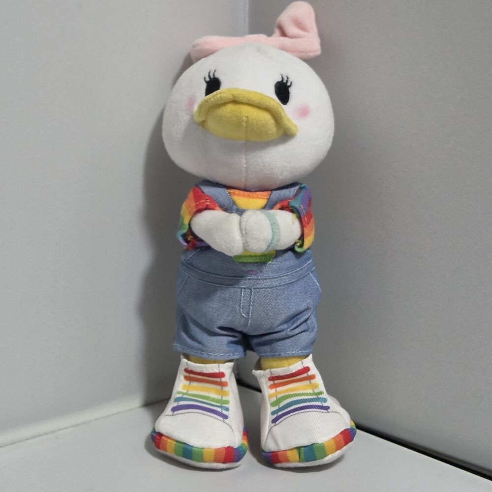 Disney Parks NuiMOs Daisy Duck + Small plush rainbow T-Shirt, overalls, trainers